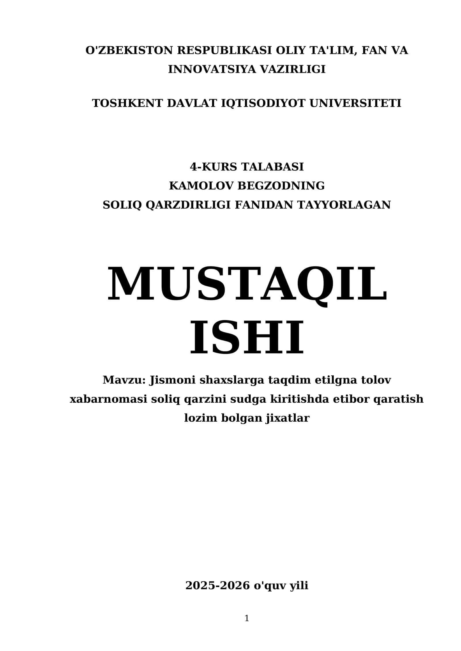 Jismoni shaxslarga taqdim etilgna tolov xabarnomasi soliq qarzini sudga kiritishda etibor qaratish lozim bolgan jixatlar