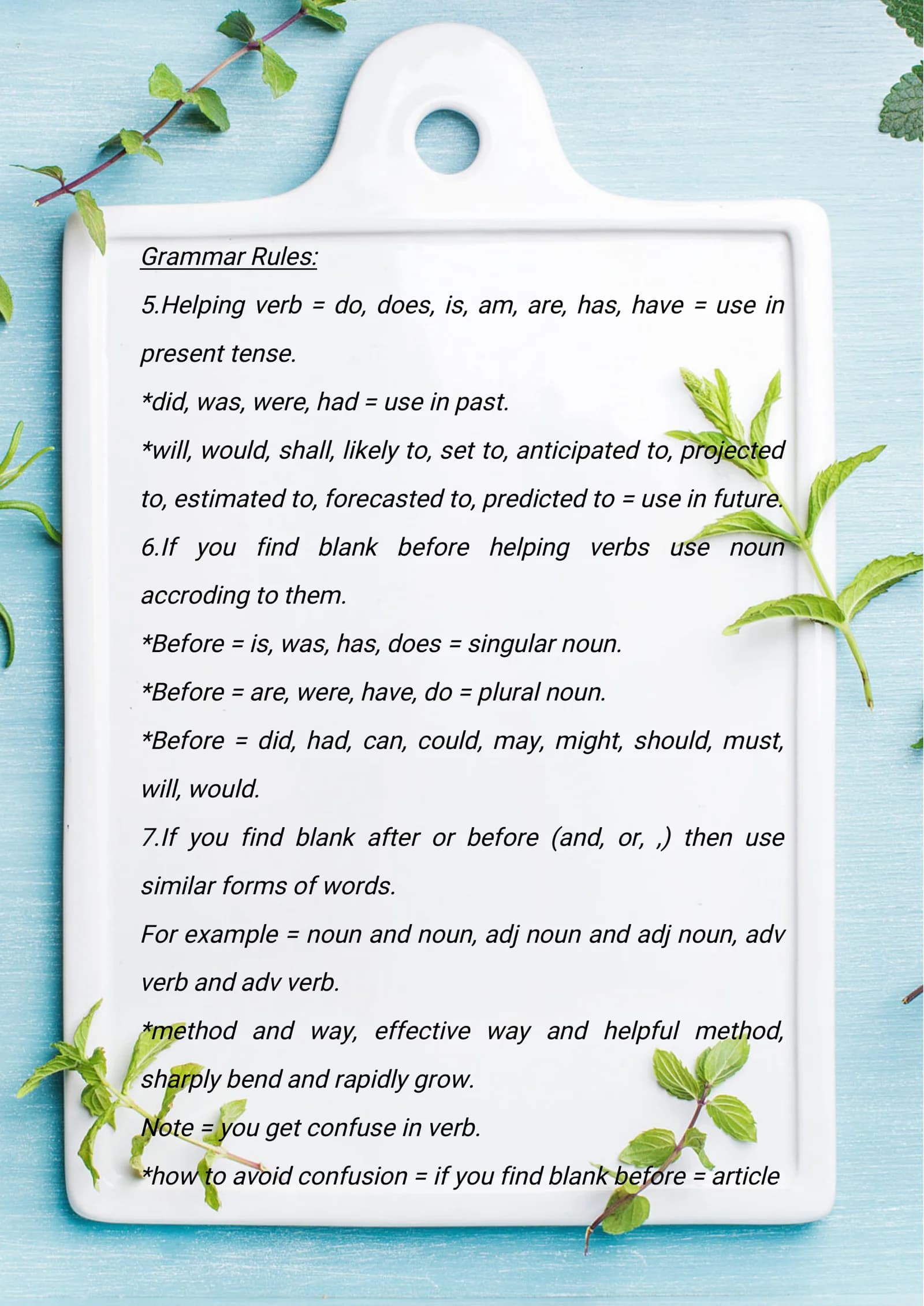 INGLIZ TILI-Grammar Rules, Vocabulary Points, Collocations