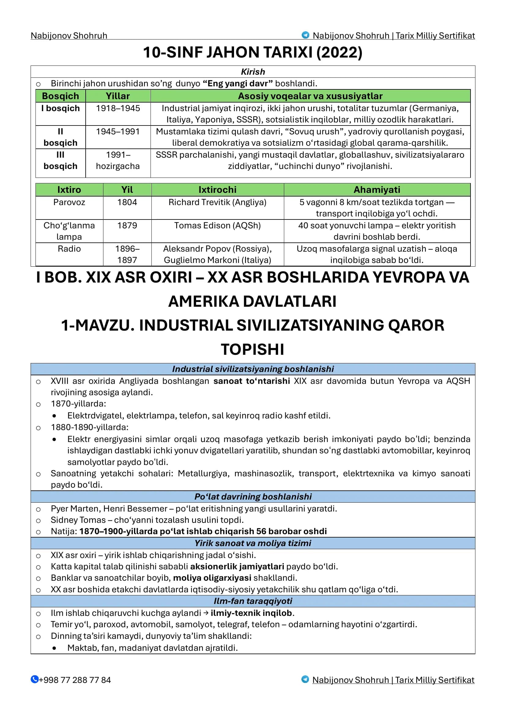 MAWZU. INDUSTRIAL SIVILIZATSIYANING QAROR TOPISHI