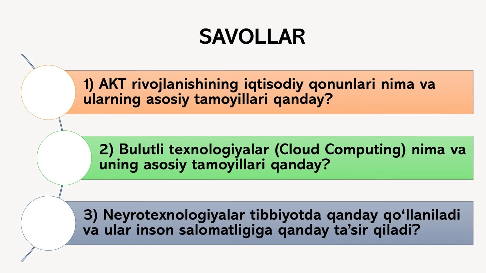 AKT rivojlanishining iqtisodiy qonunlari