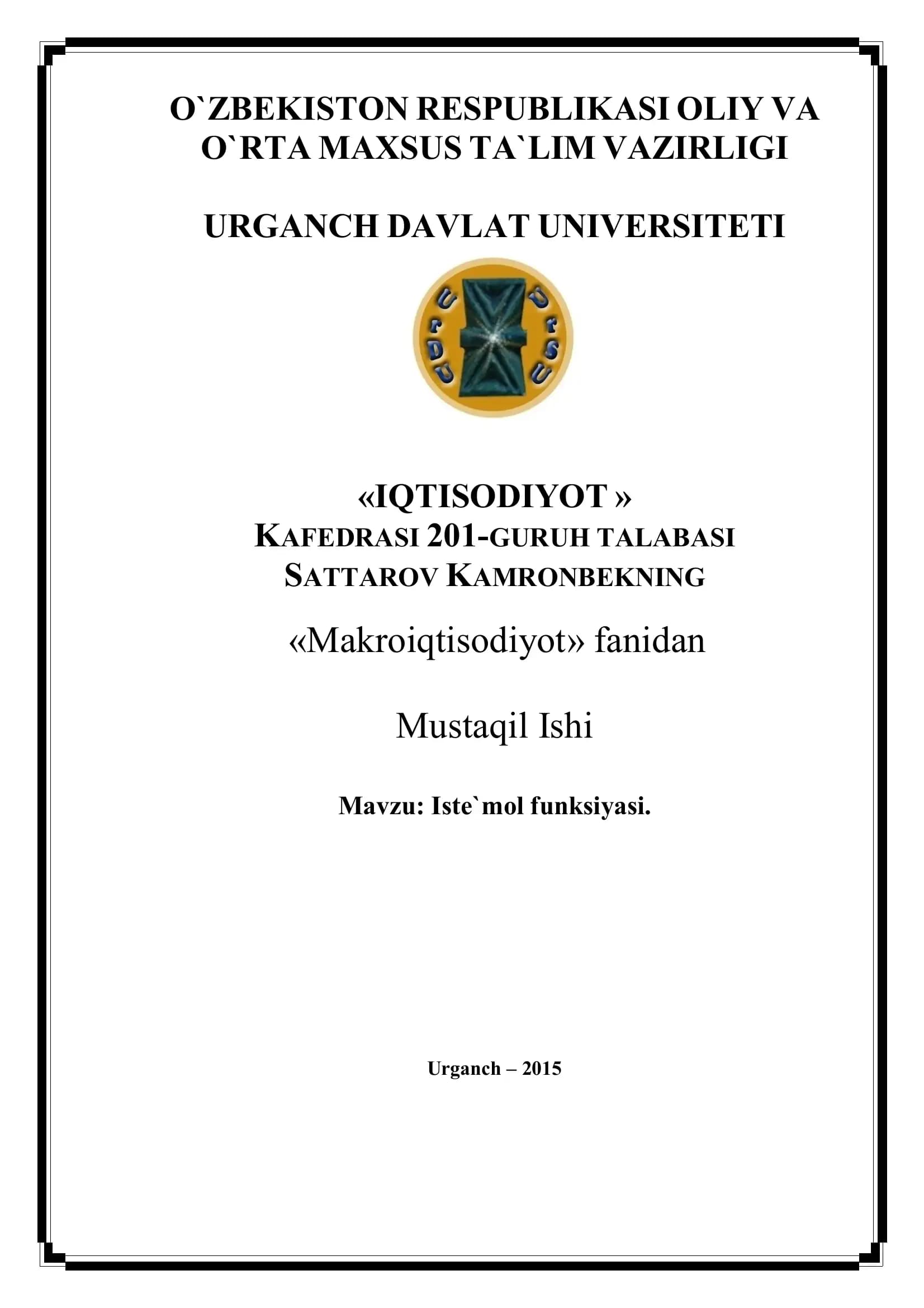 Makroiqtisodiyot
