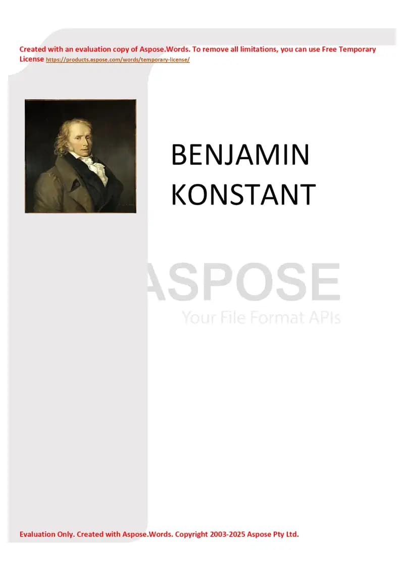 BENJAMIN KONSTANT