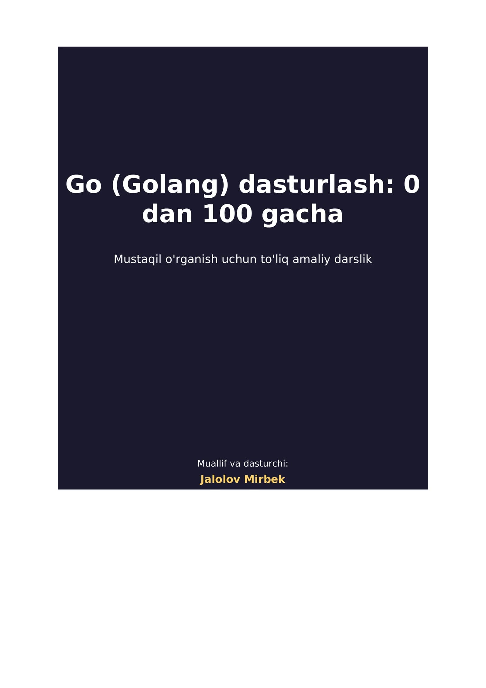 Go (Golang) dasturlash: 0