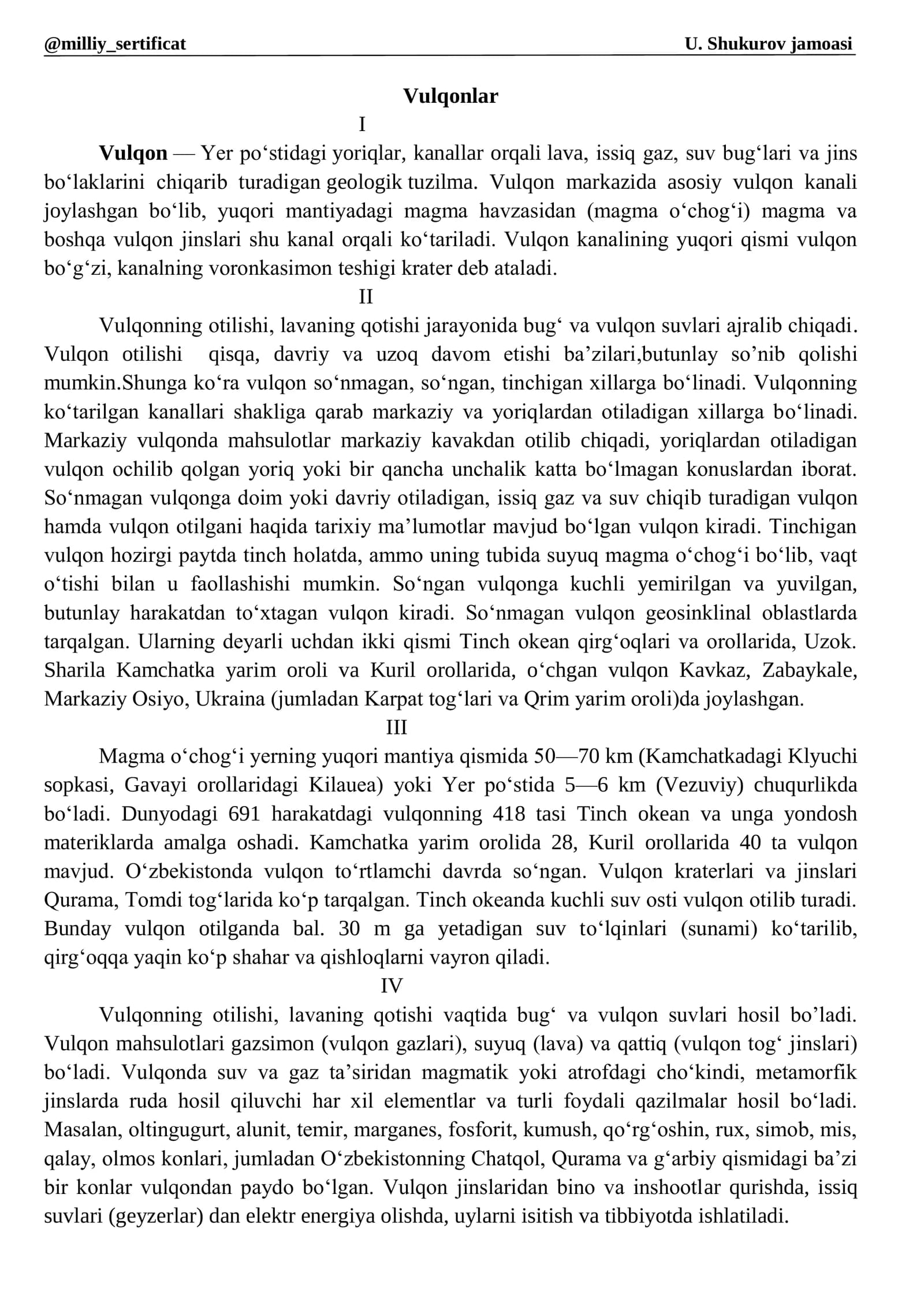 Vulqonlar