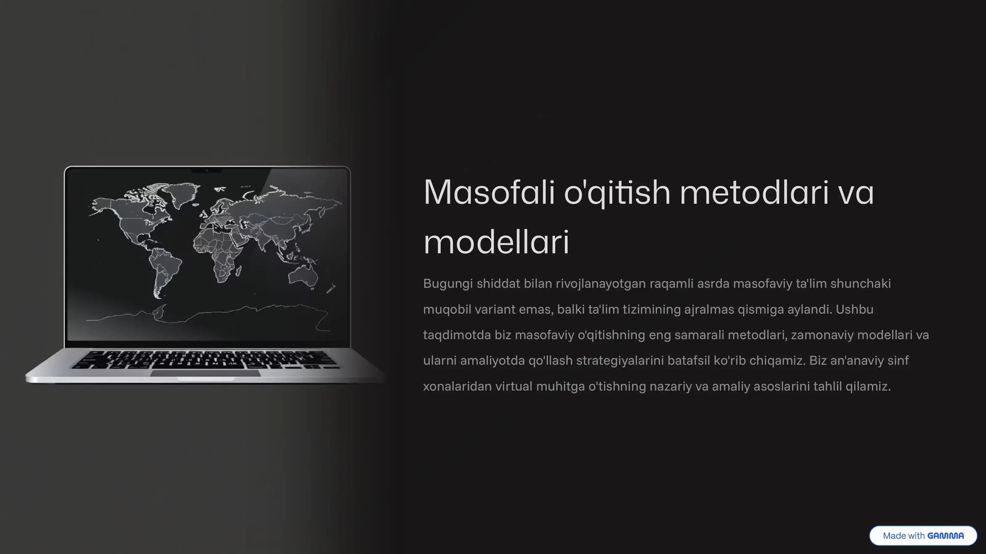 Masofali o'qitish metodlari va modellari