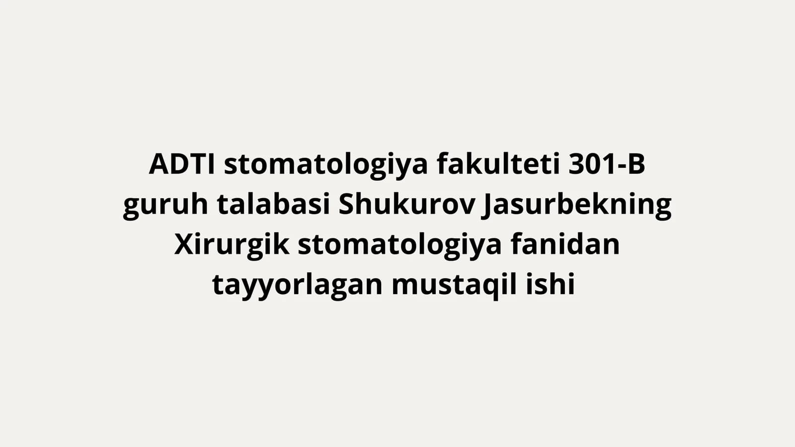 Pastki jagʻ kichik oziq tishlarni olish texnikasi