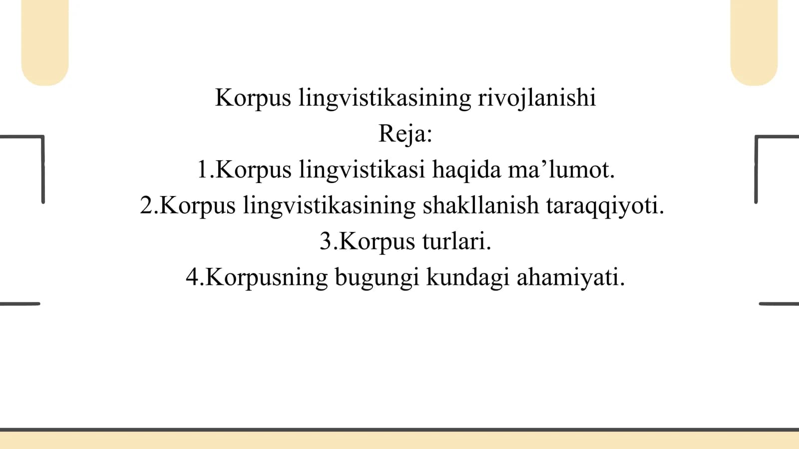 Korpus lingvistikasining rivojlanishi