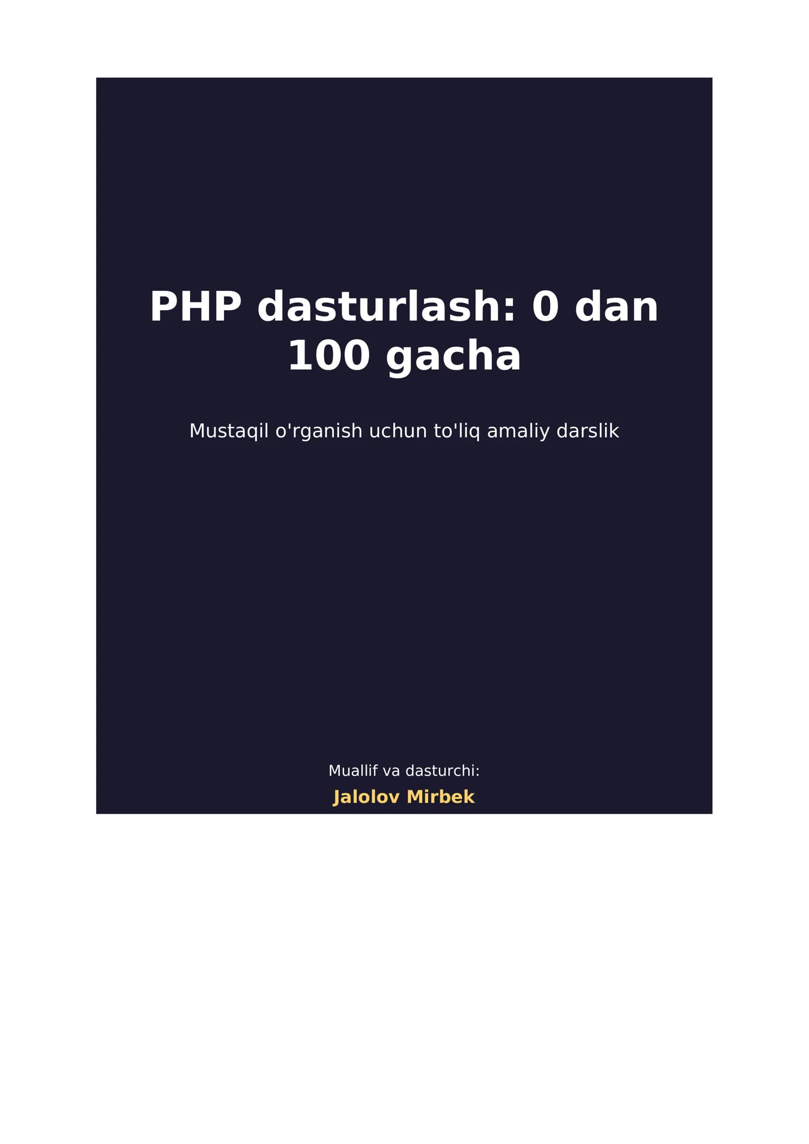 PHP dasturlash