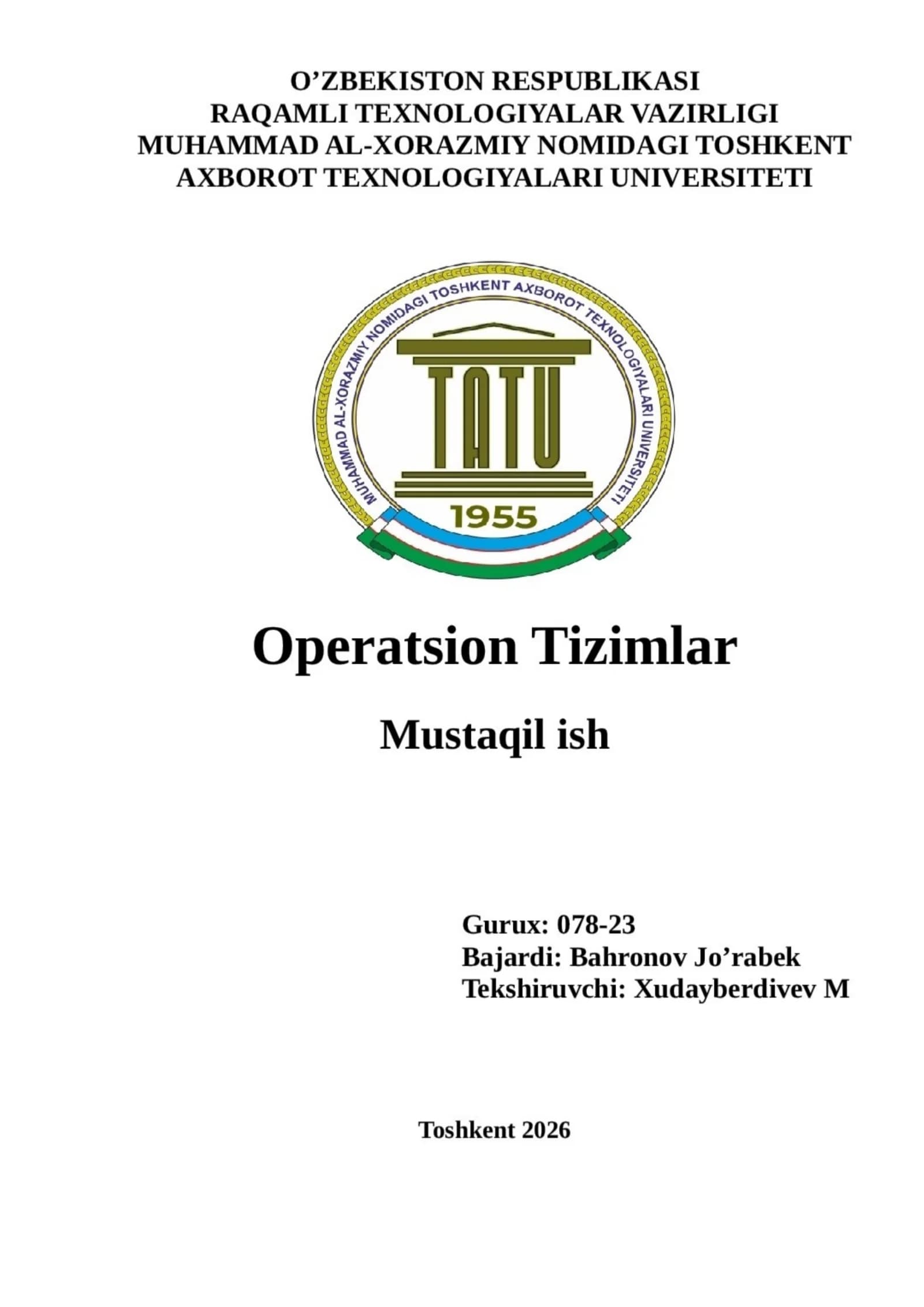 operatsion tizimlar deadline