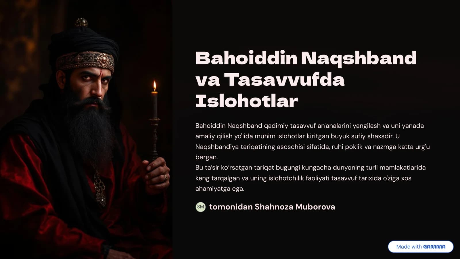 Bahoiddin Naqshband va Tasavvufda Islohotlar