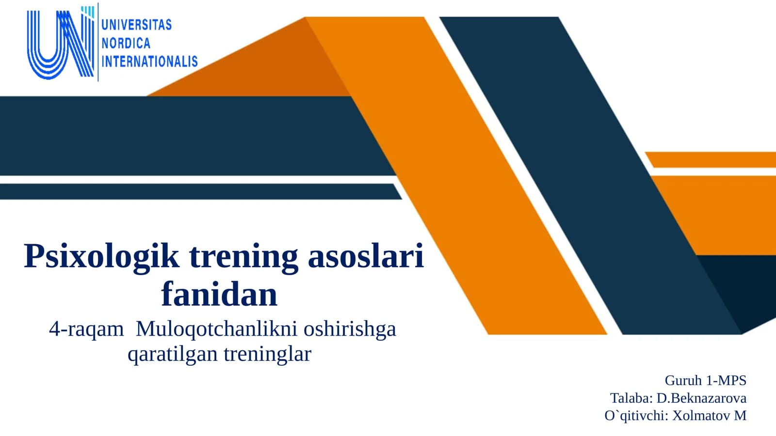 Psixologik trening asoslari
