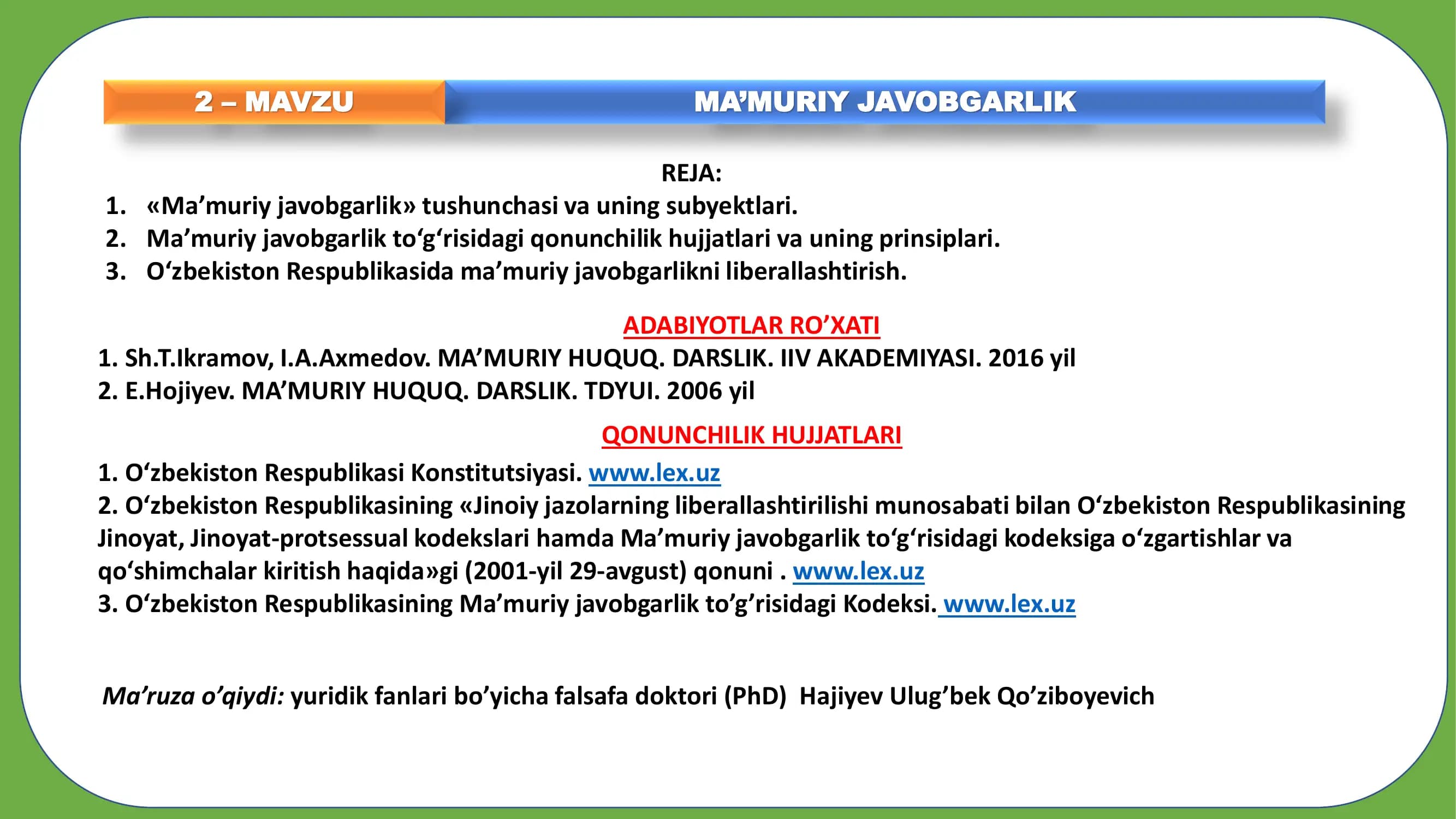 Ma'myriy javobgarlik