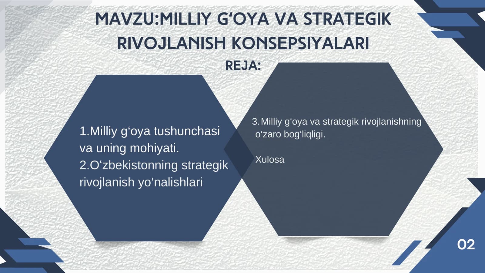 Milliy gʻoya va strategik rivojlanish konsepsiyalari