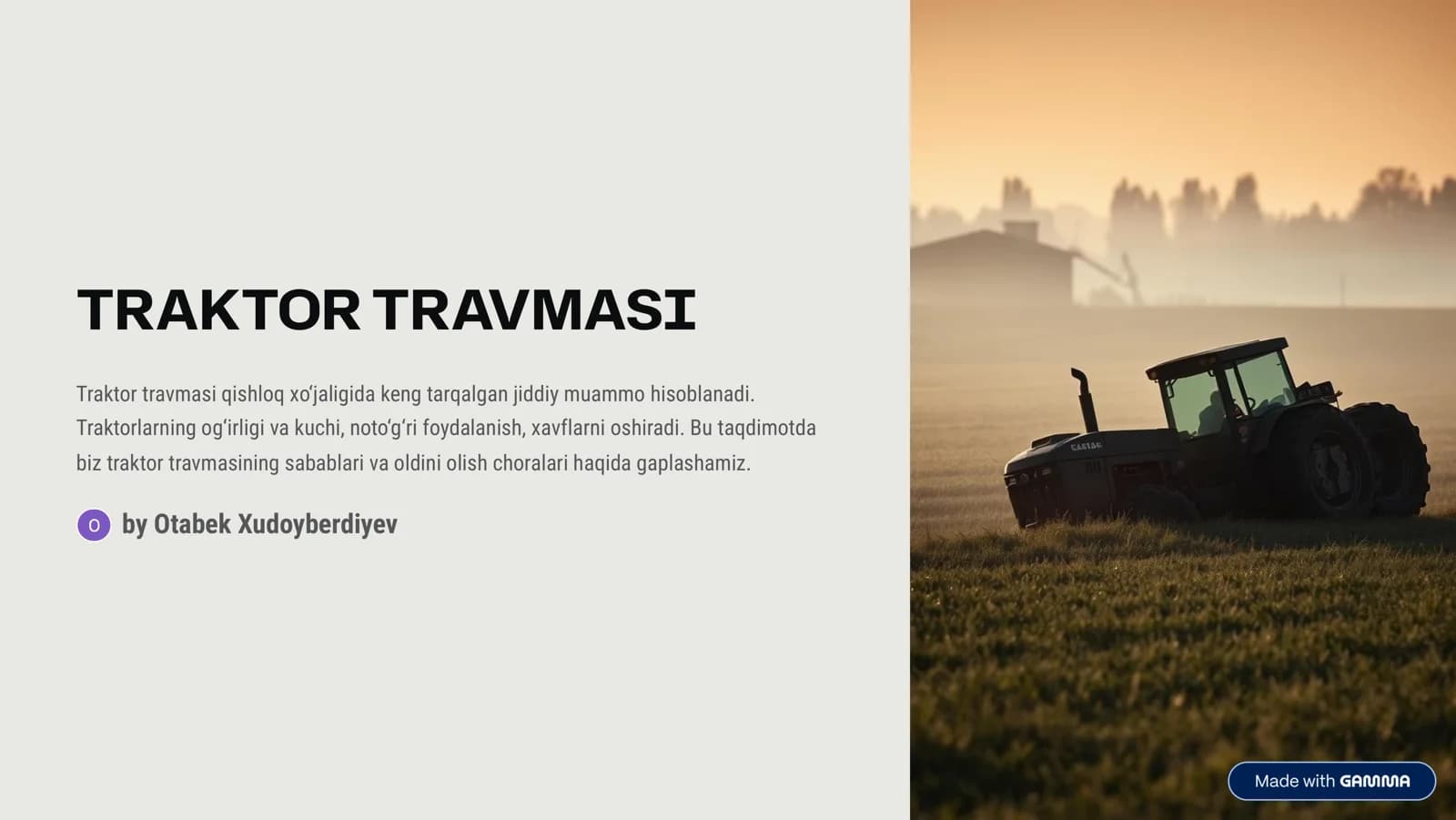 TRAKTOR TRAVMASI