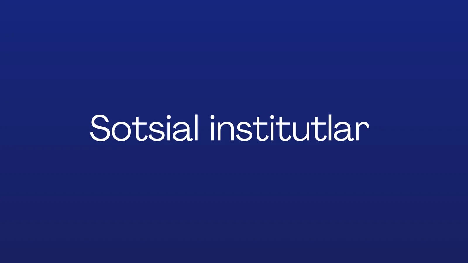 Sotsial institutlar