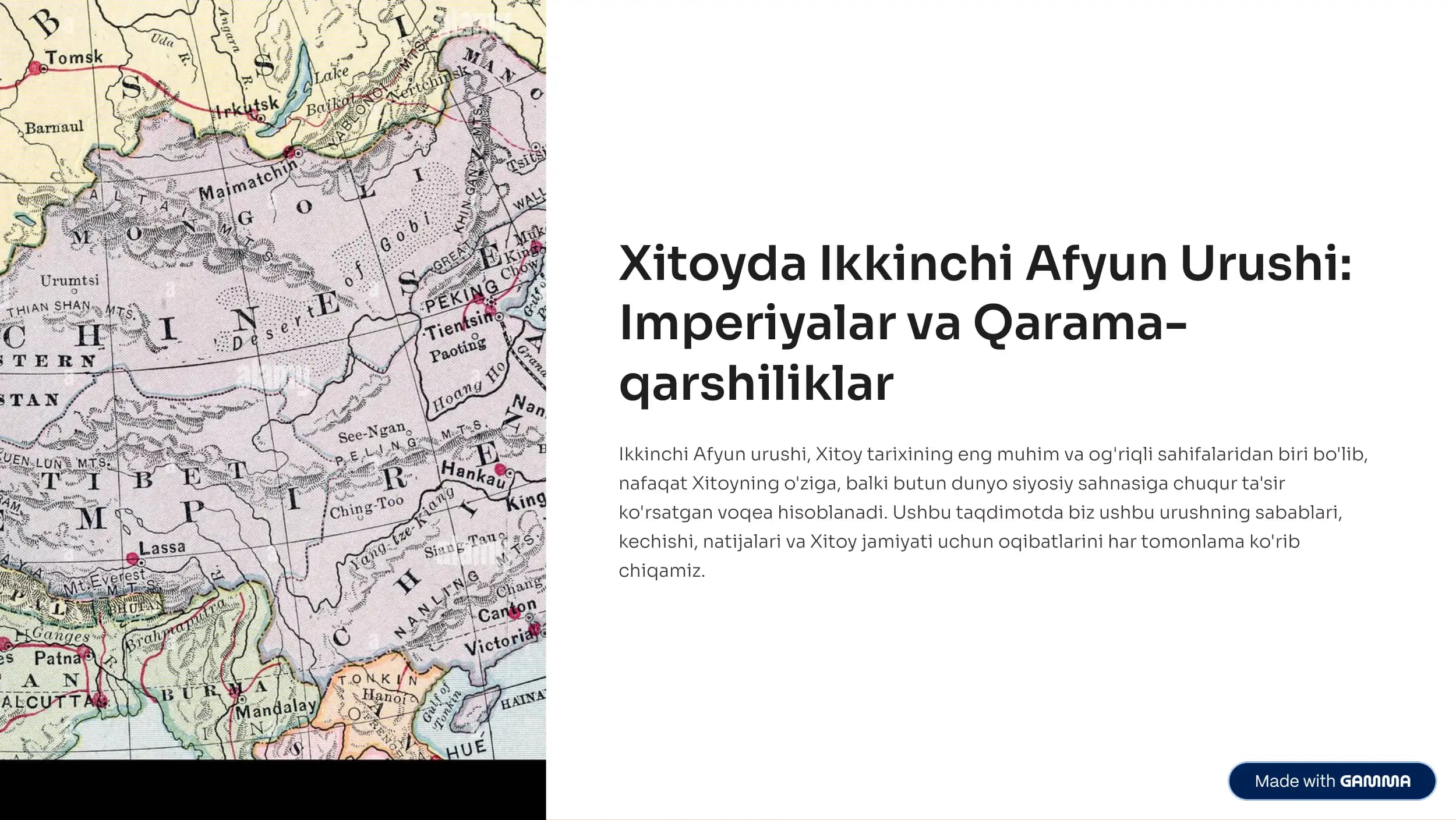 Xitoyda Ikkinchi Afyun Urushi: Imperiyalar va Qarama-qarshiliklar