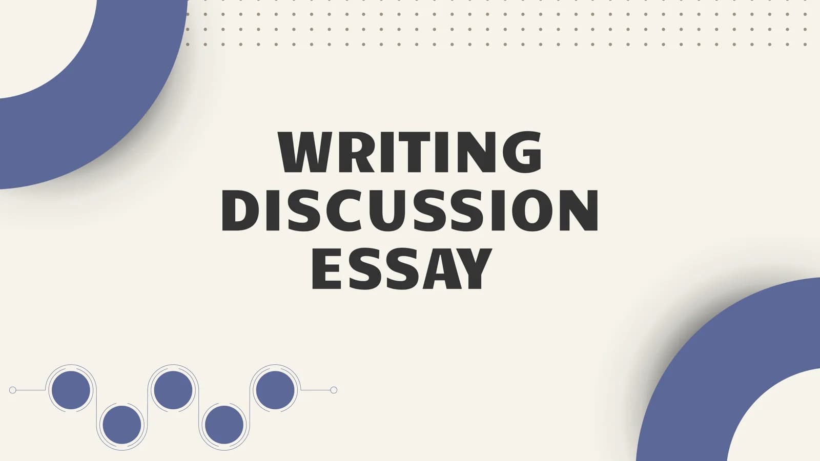 Discussion essay presentation