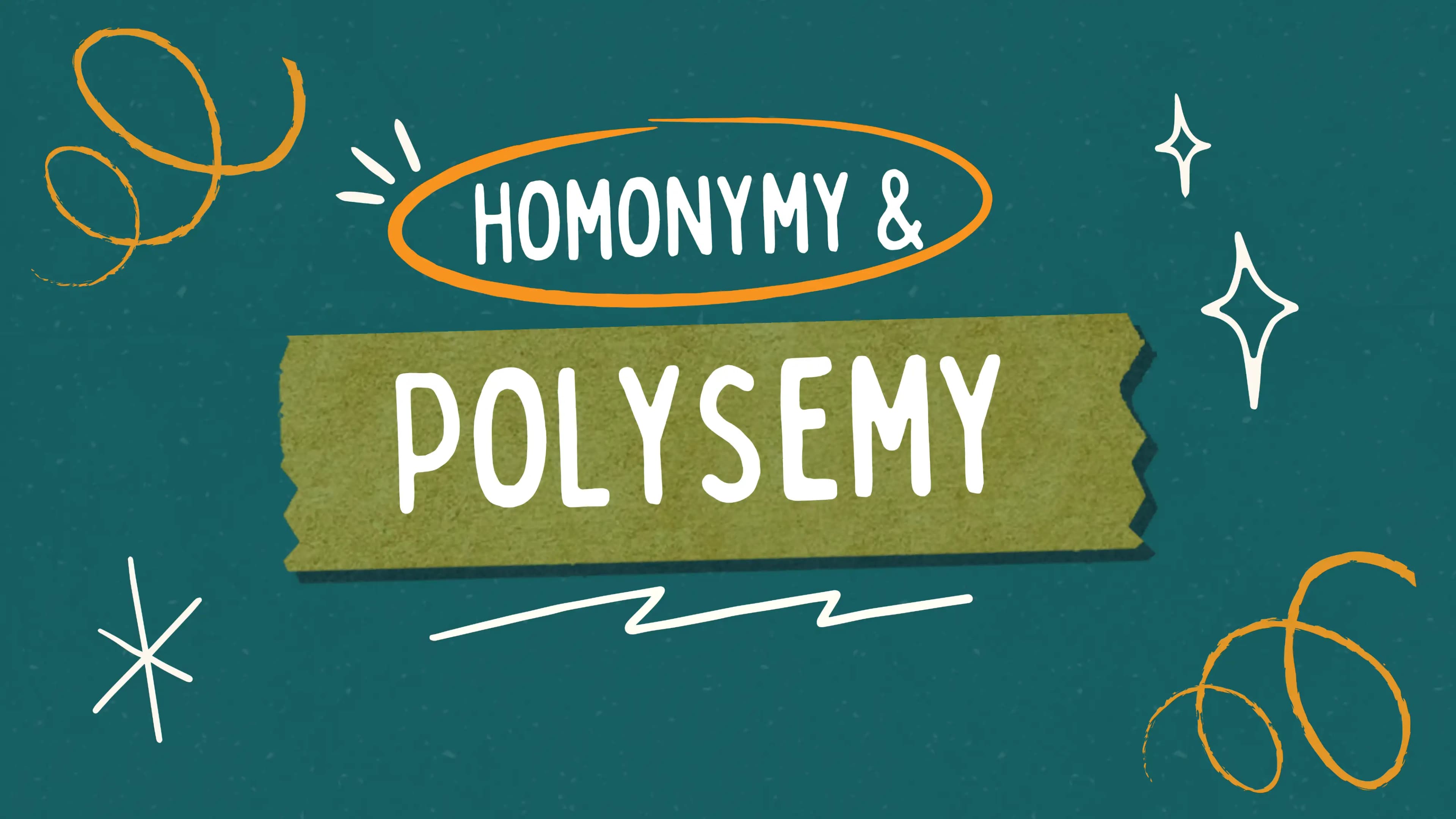 Homonymy and polysemy