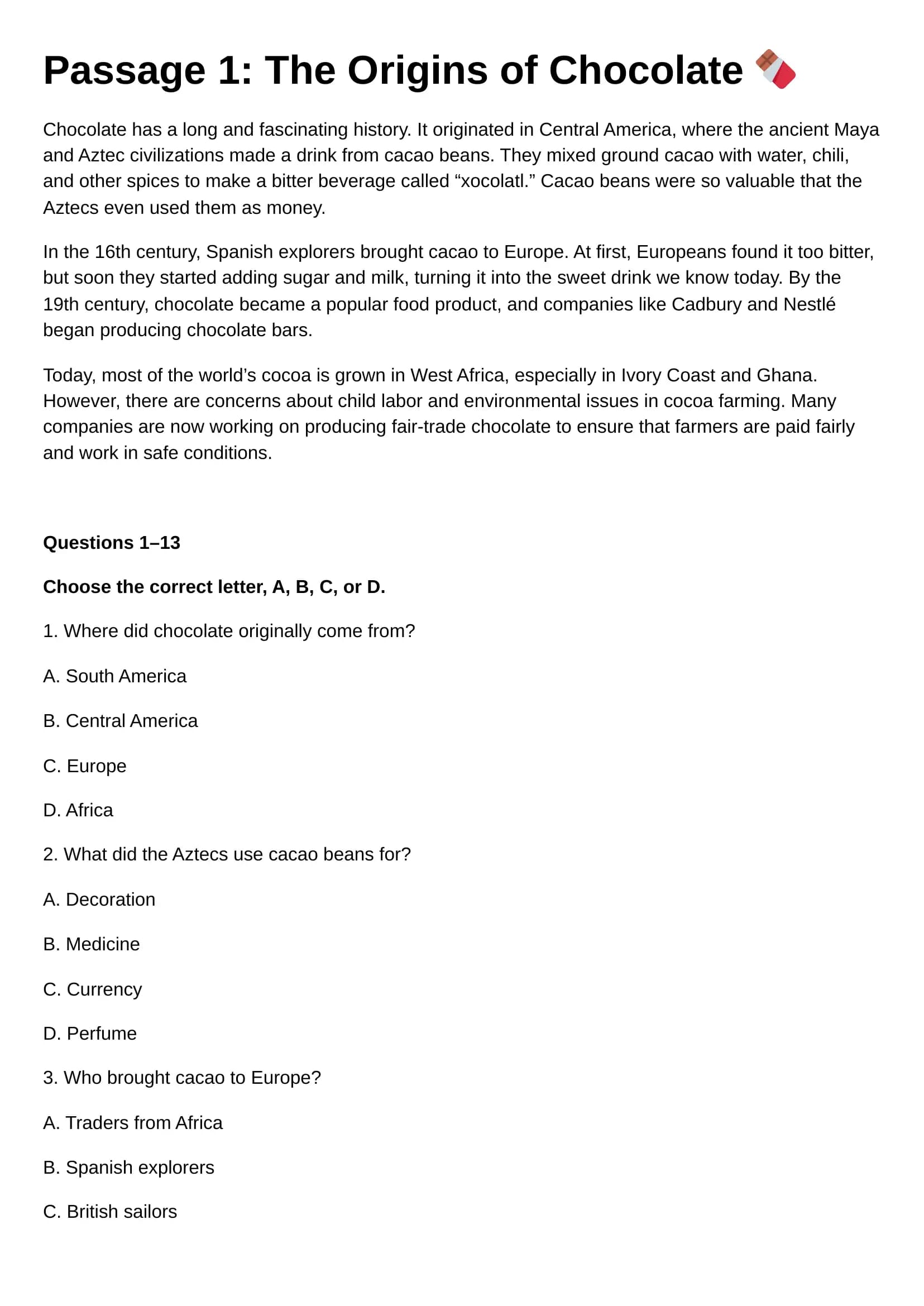 IELTS Reading mock full test