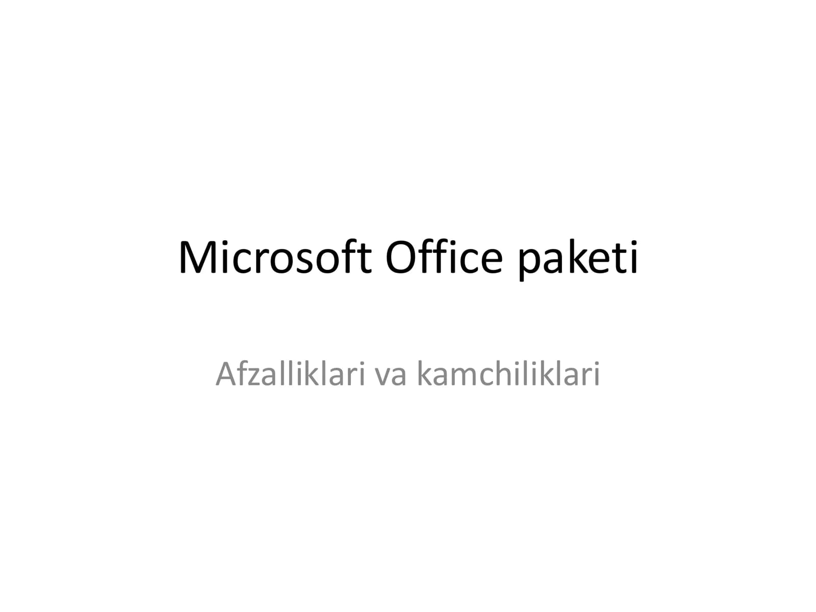 Microsoft Office paketi