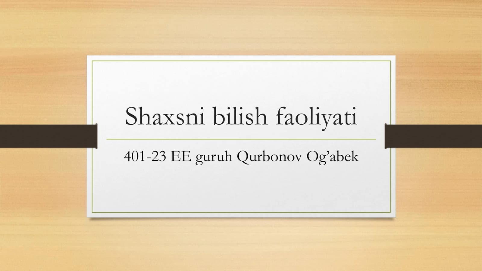 Shaxsni bilish faoliyati