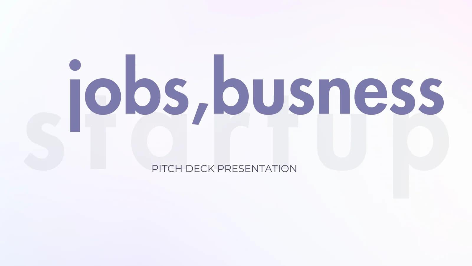 PITCH DECK PRESENTATION