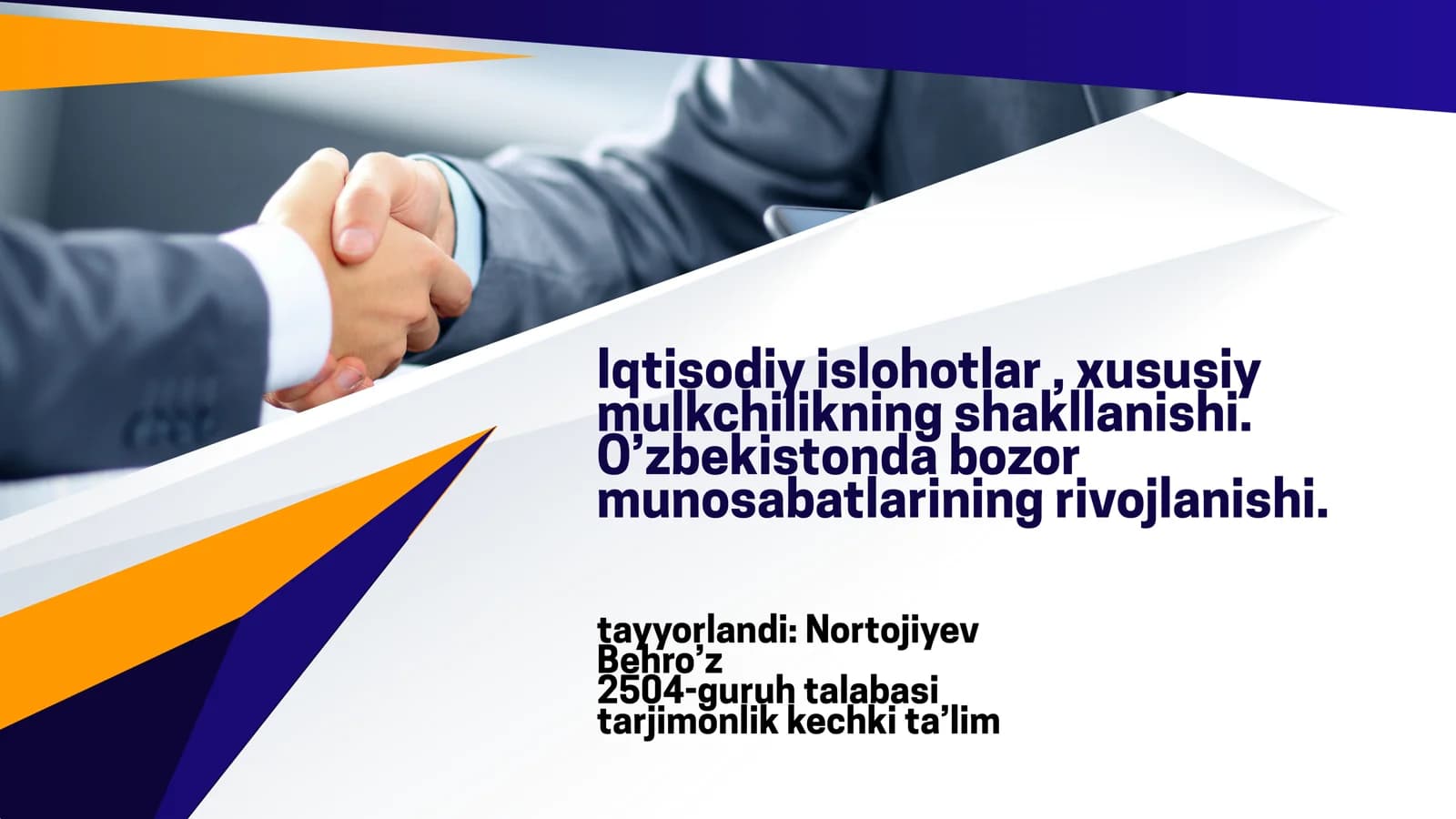 Oʻzbekistonning iqtisodiyoti