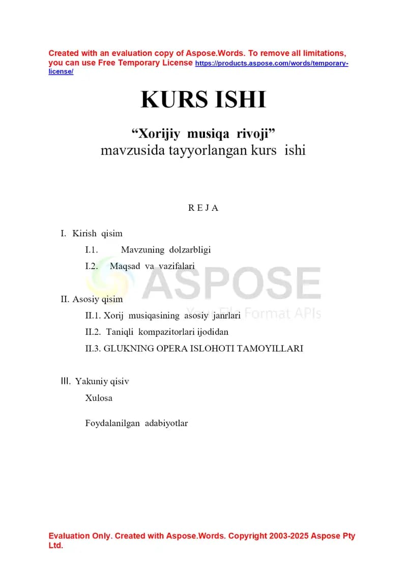 Xorijiy  musiqa  rivoji