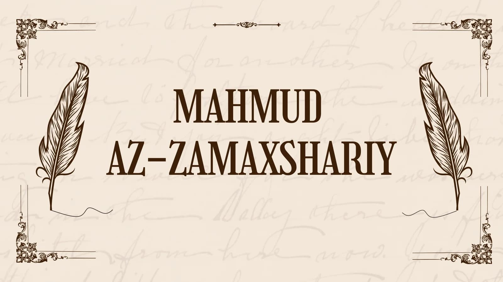 MAHMUD  AZ-ZAMAXSHARIY