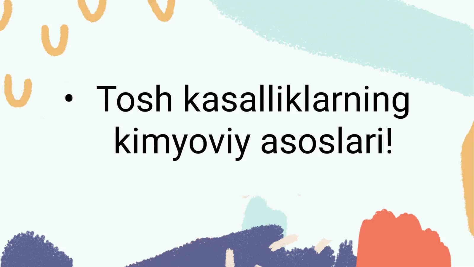 Tosh kasalliklarining kimyoviy asoslari