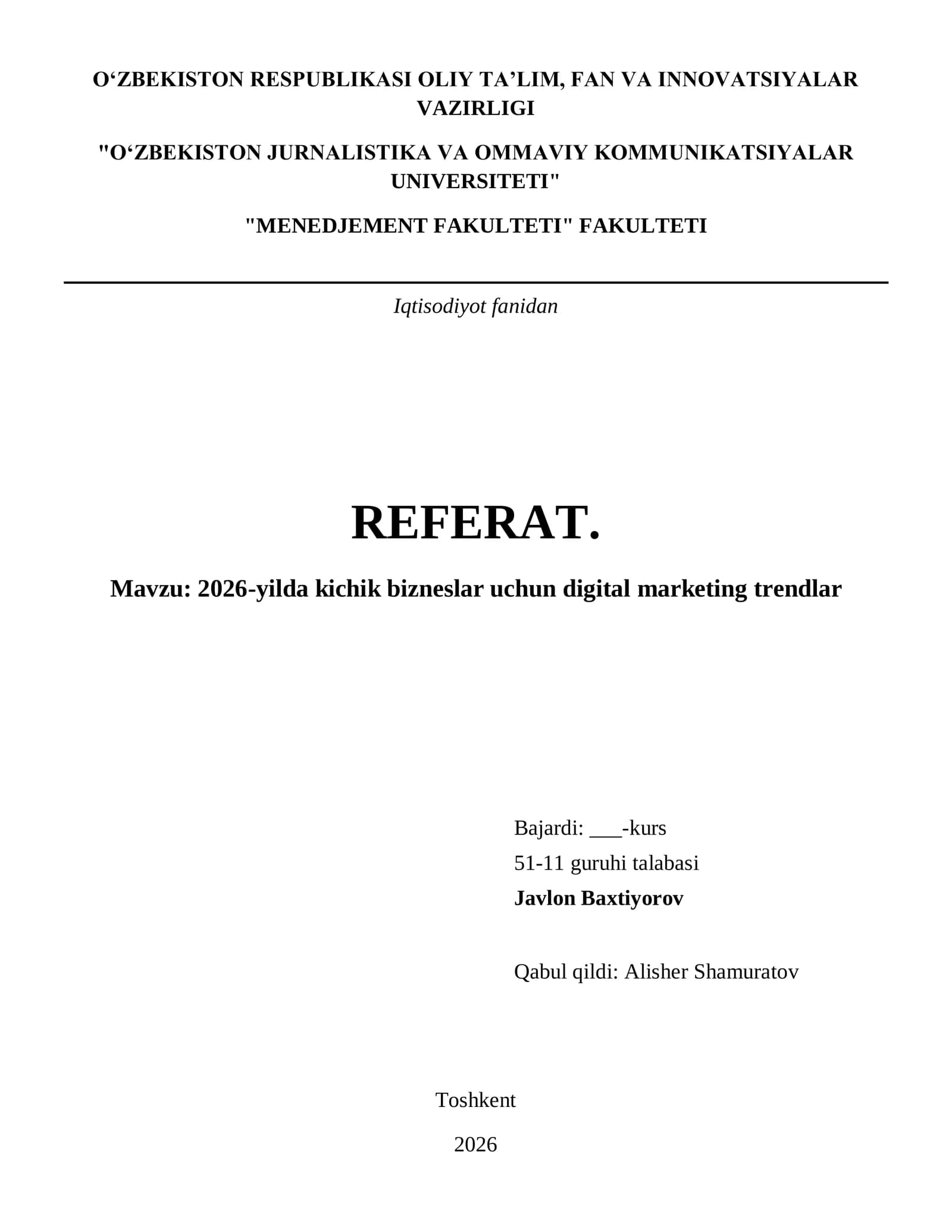 2026-yilda kichik bizneslar uchun digital marketing trendlar