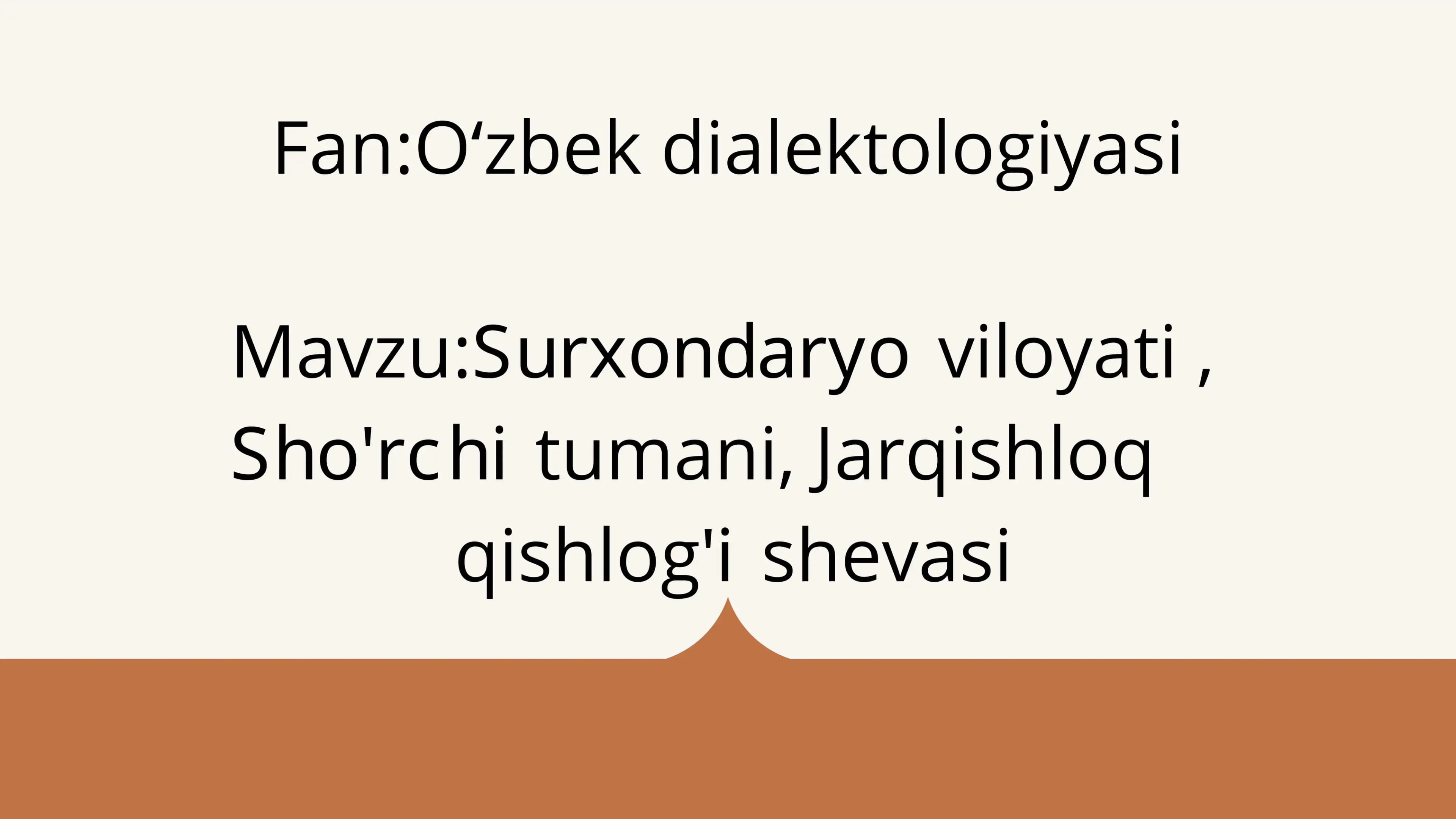 Surxondaryo viloyati,Sho'rchi tumani,Jarqishloqqishlog'i shevasi