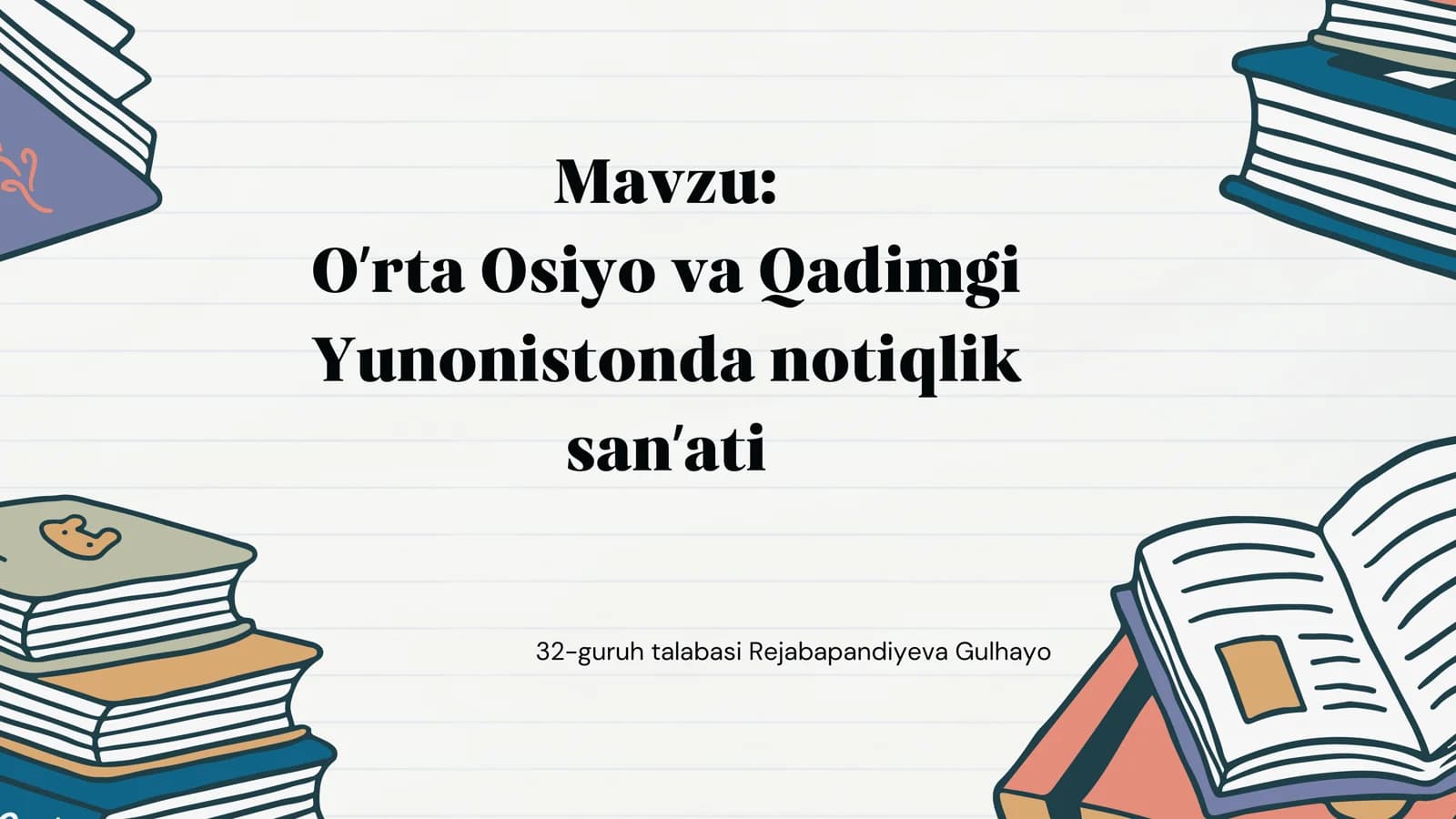 O‘rta Osiyoda notiqlik san’ati
