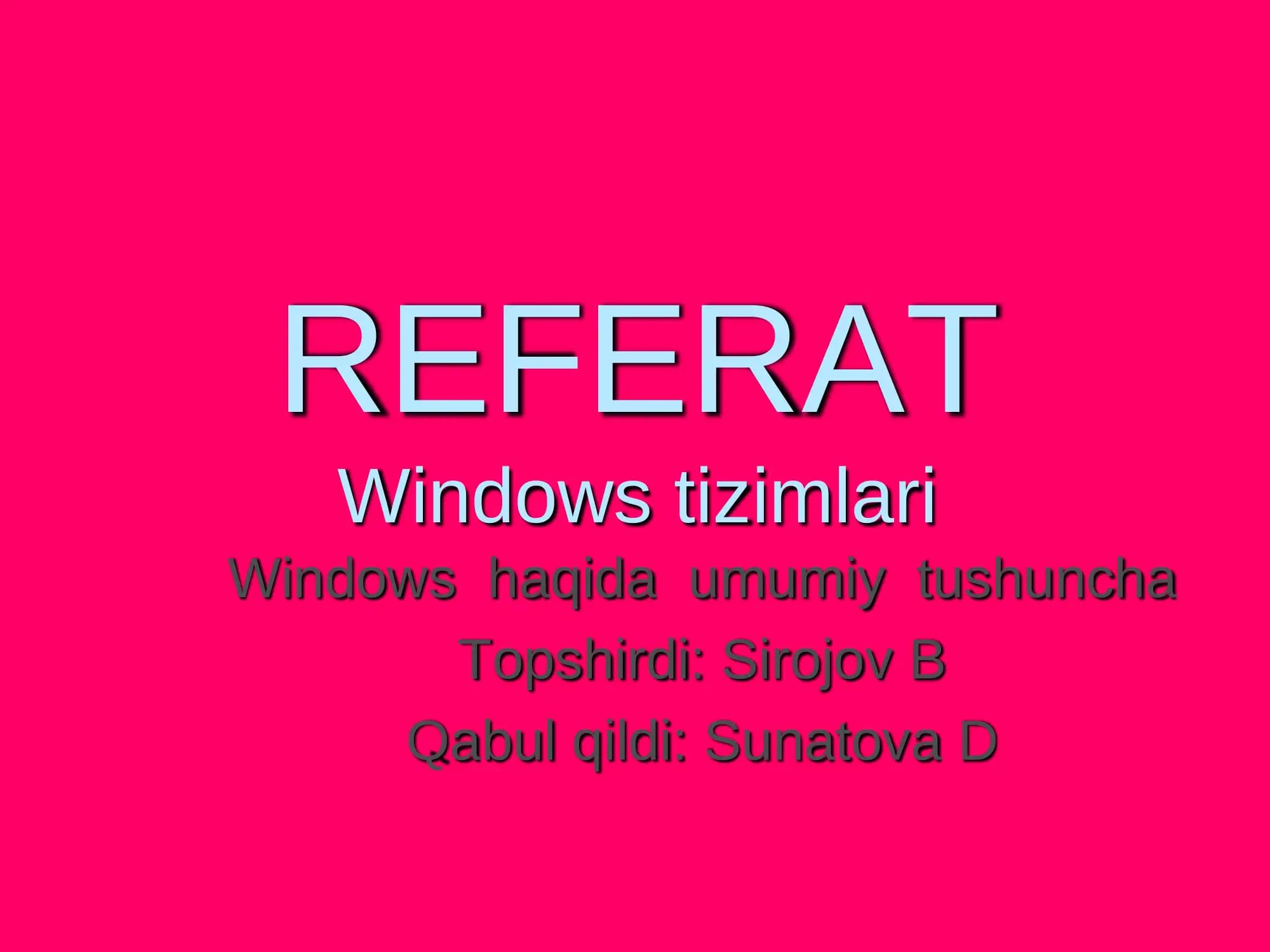 Windows tizimlari