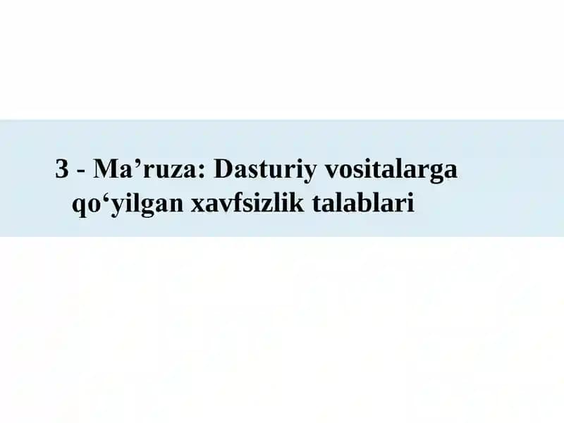 Dasturiy vositalar xavfsizligi