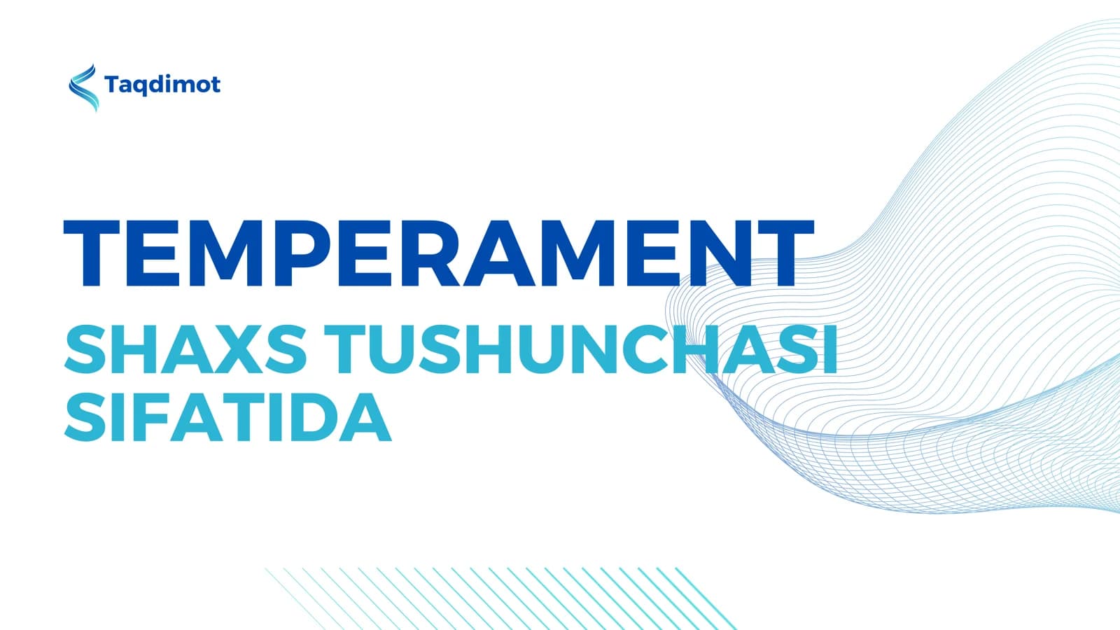 TEMPERAMENT SHAXS TUSHUNCHASI SIFATIDA
