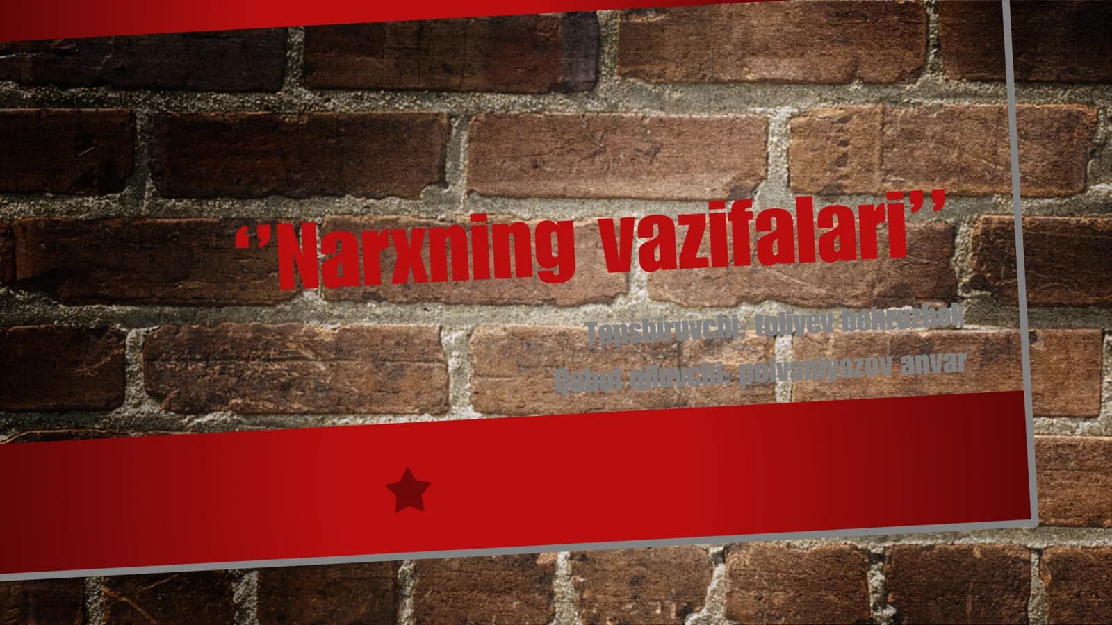 Narxning vazifalari