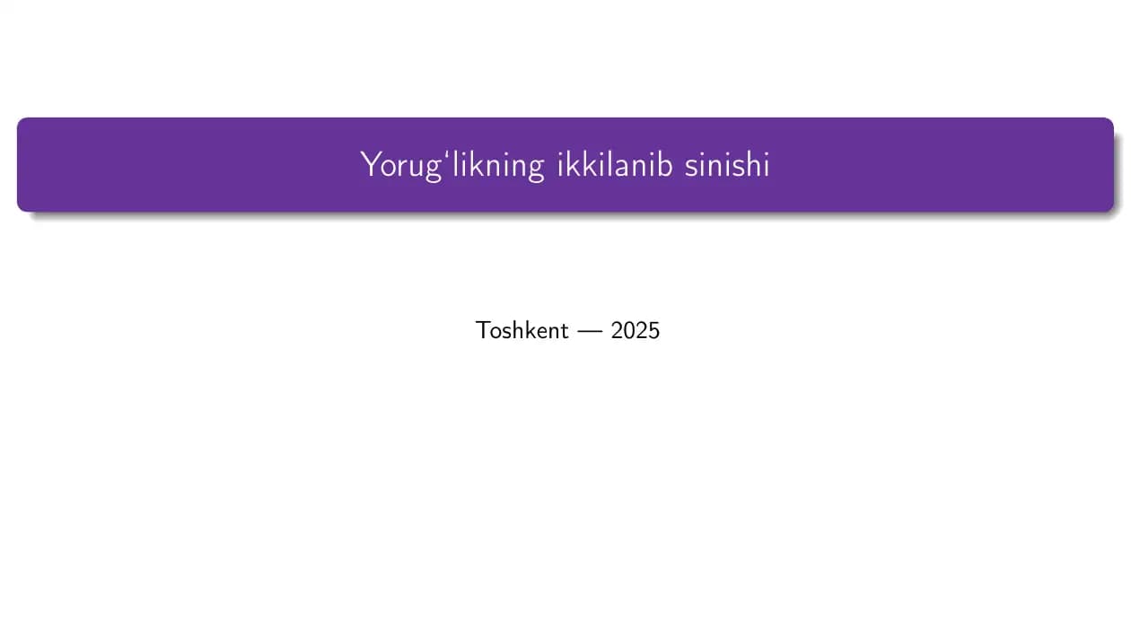 Yorug‘likning ikkilanib sinishi