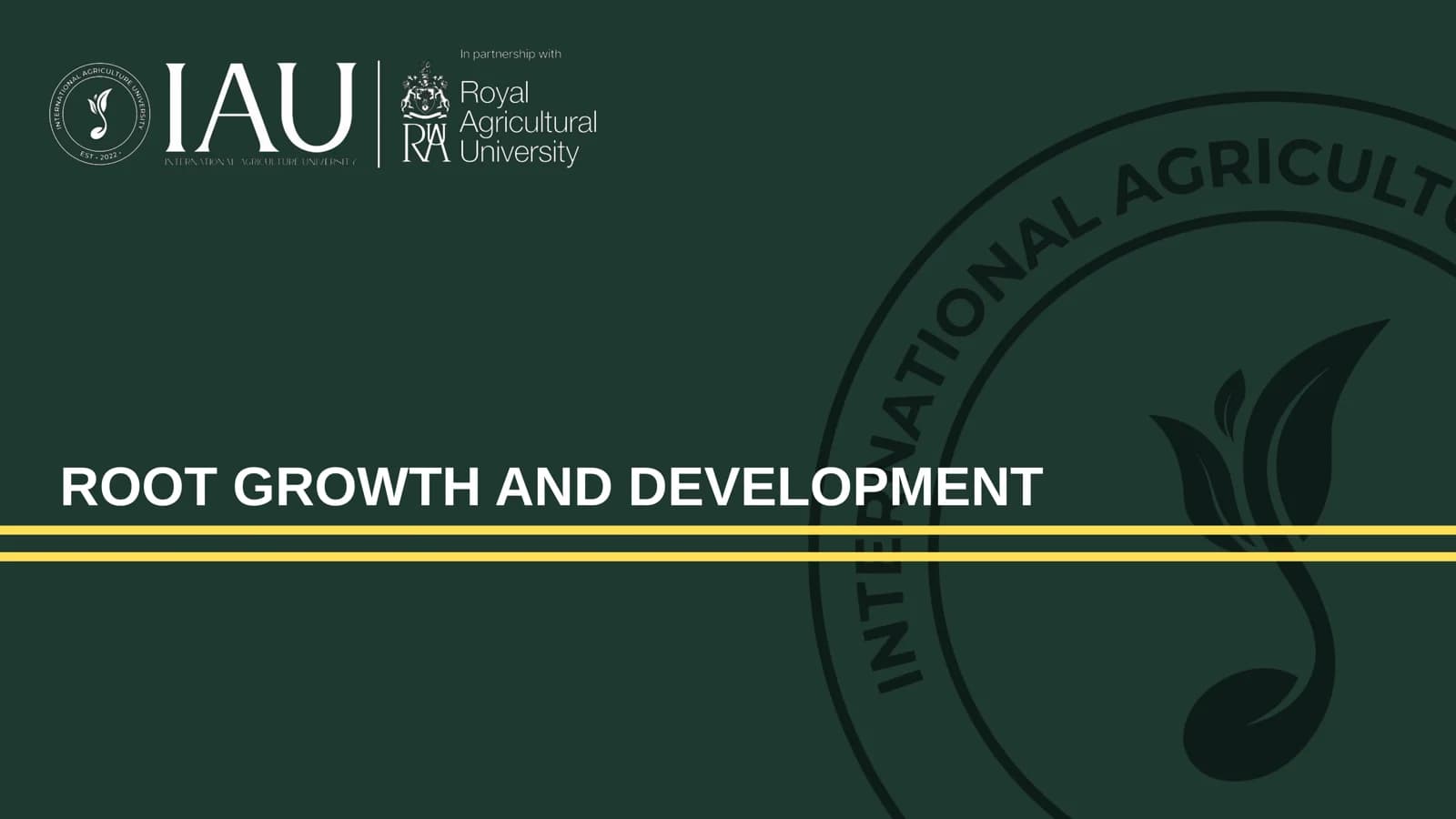 Root Growth and Development