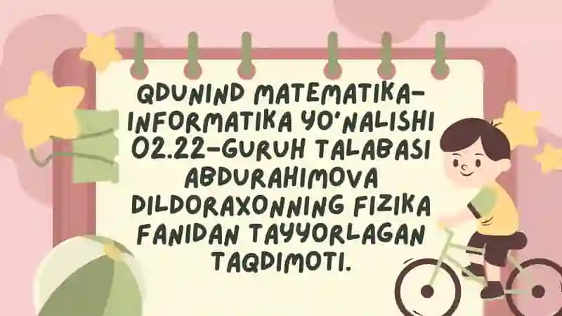 Dinamika qonunlari.