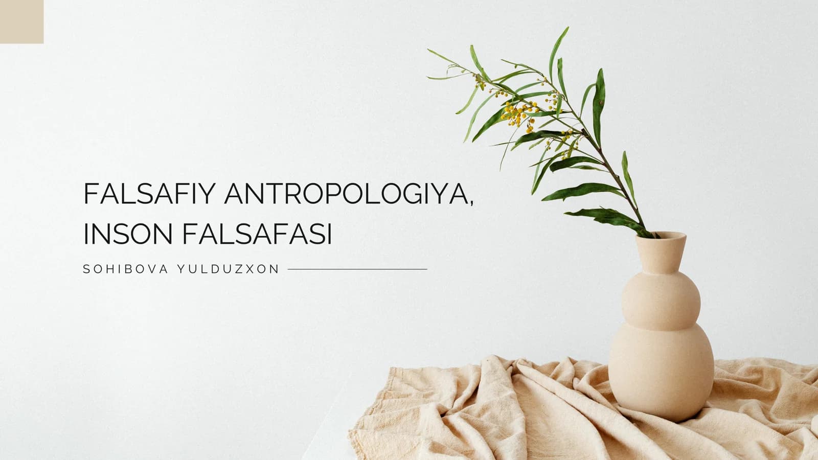 FALSAFIY ANTROPOLOGIYA