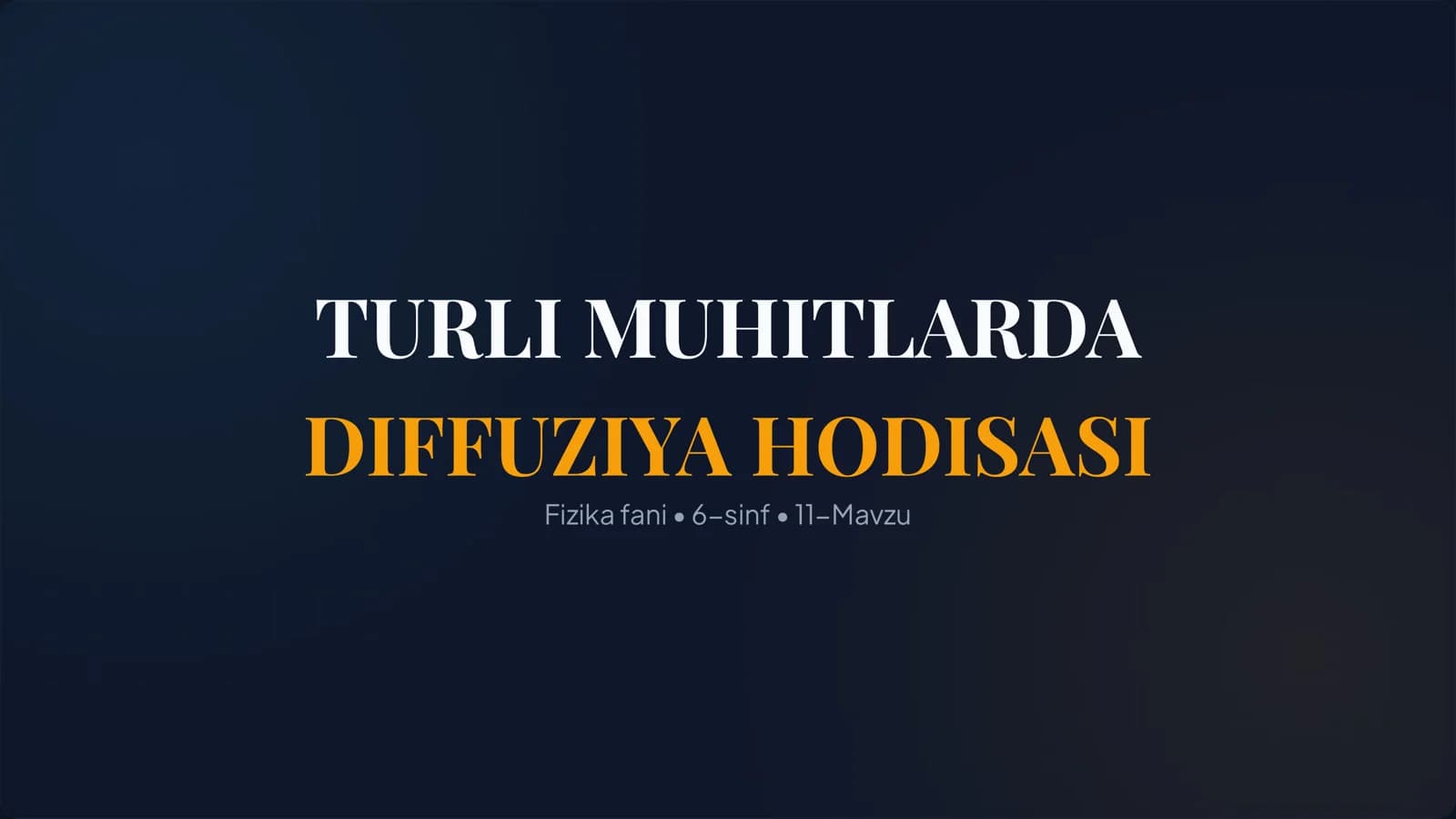 DIFFUZIYA HODISASI