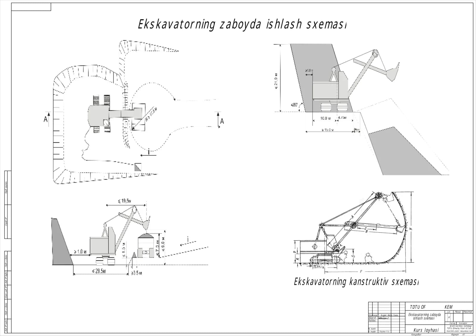 Kurs loyhasi Konchilik elektr mexanikasi kaf