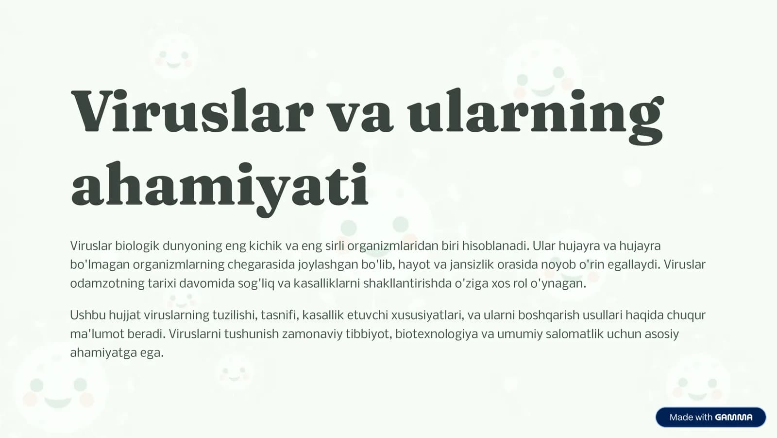 Viruslar va ularning ahamiyati