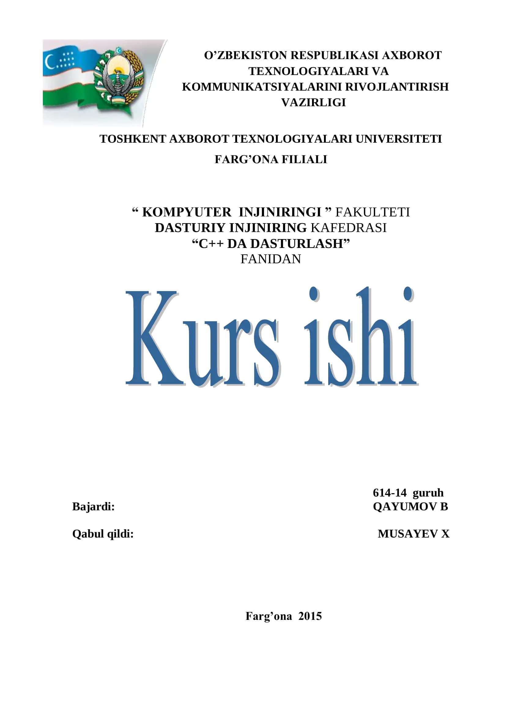 Uy kutubxonasida kitoblarni ro’yxatga olish tizimini yaratish