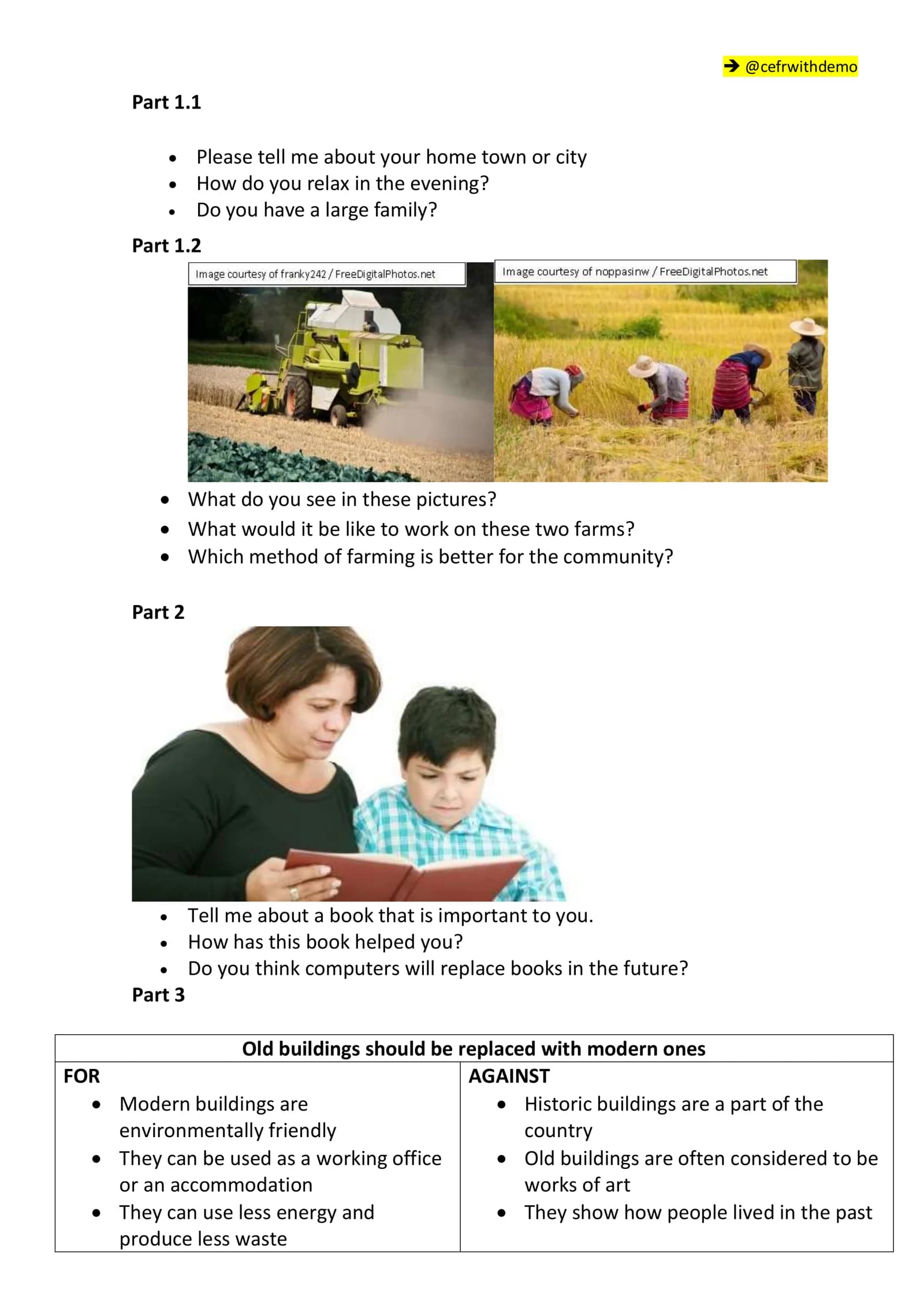 CEFR speaking