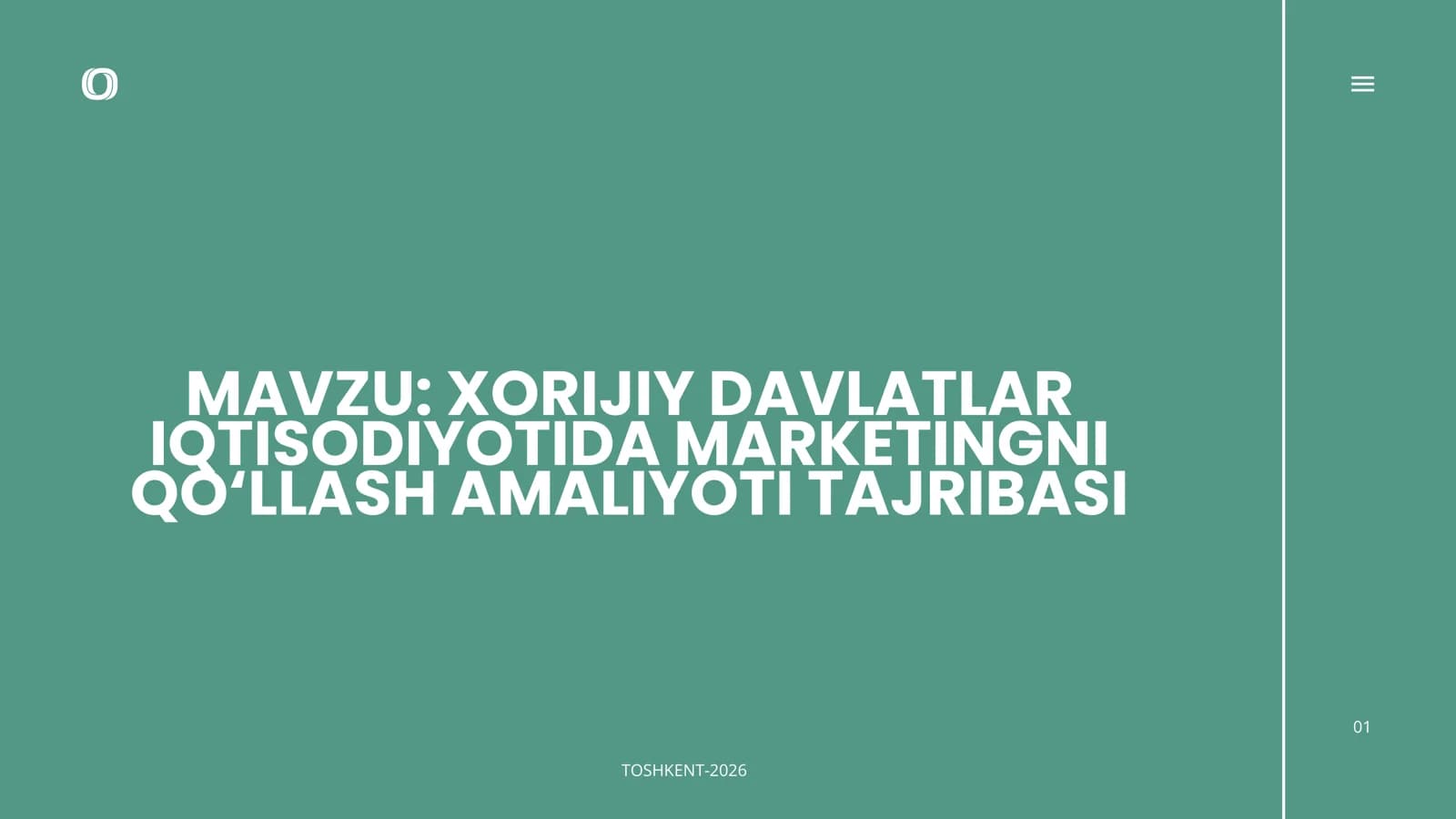 Xorijiy davlatlar iqtisodiyotida marketingni qo'llash amaliyoti tajribasi