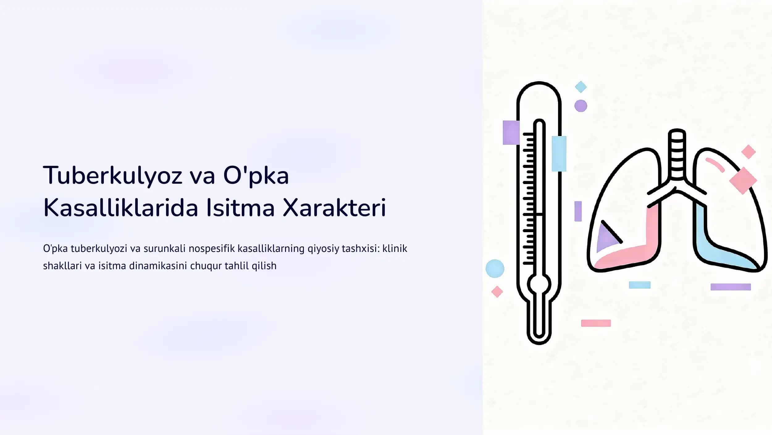 O'pka Tuberkulyozining Klinik Shakllari va Isitma Dinamikasi