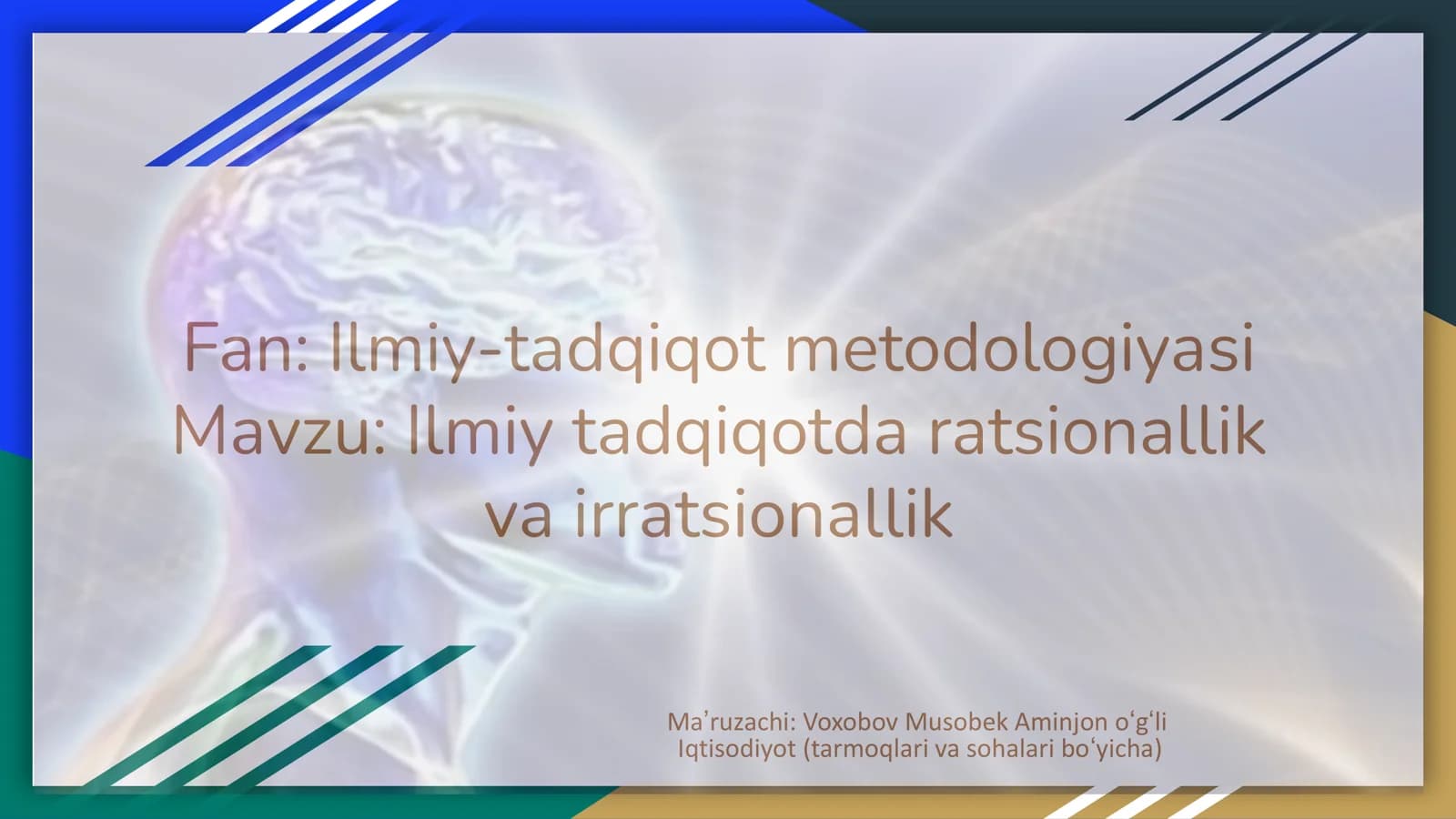 Ilmiy-tadqiqot metodologiyasi