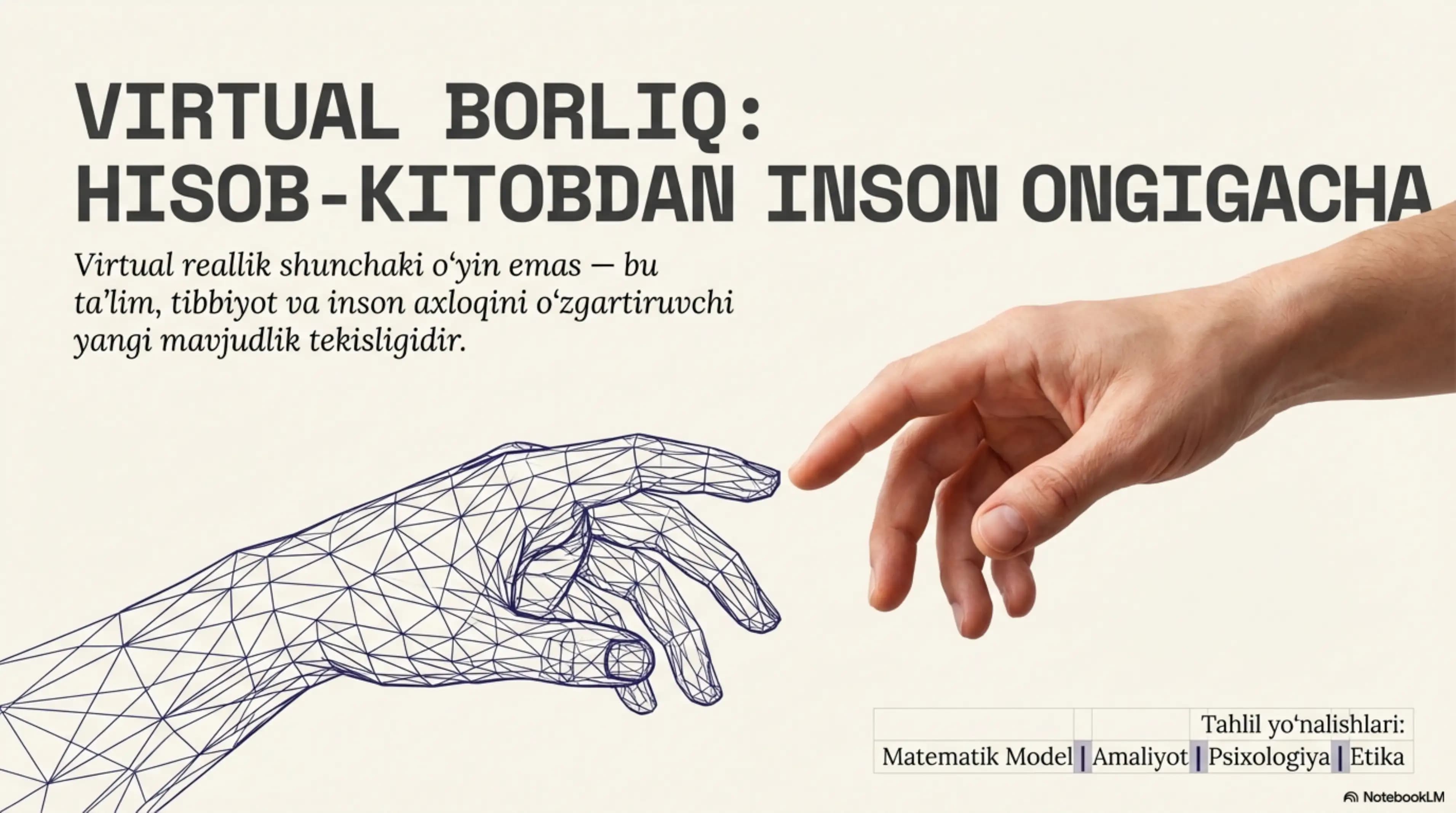 Virtual borliq haqida tahlil etish.